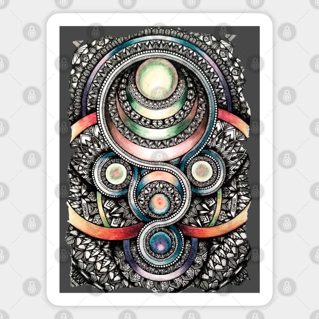 Complicated mandalas Magnet by Lamink